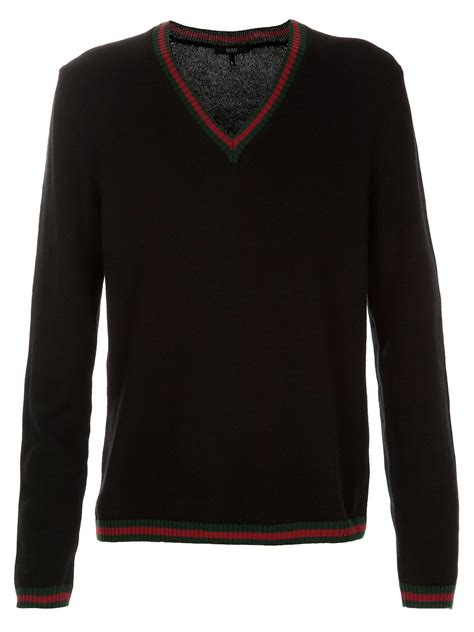 gucci v neck sweater dupe|v neck jumper men's designer.